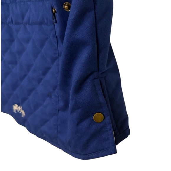 Equine Couture Navy Quilted Riding Vest Women’s M Equestrian Micro Suede NWOT - Picture 7 of 9